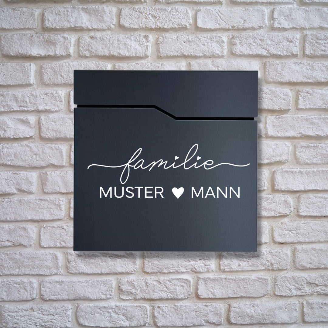 Briefkastenaufkleber Familie mit Herz | Aufkleber | Vinyl